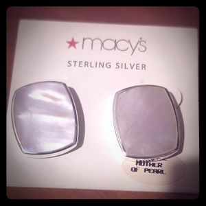 Genuine Mother of Pearl stud earrings